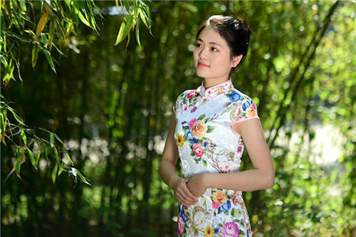 河南農(nóng)大辦茶文化周 女大學(xué)生穿旗袍弘揚(yáng)茶文化